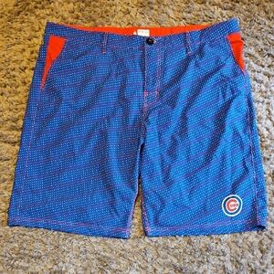 Chicago Cubs Men's Blue and Red Athletic Shorts